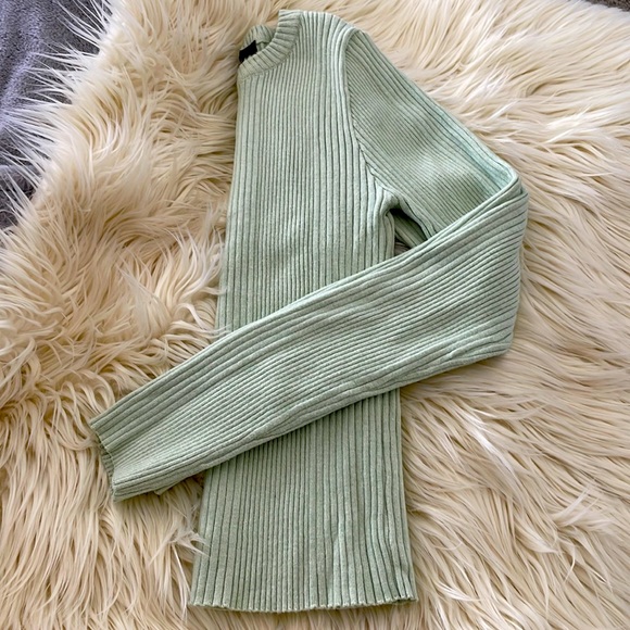 Forever 21 Green Mint Long Sleeve Top - Picture 3 of 6